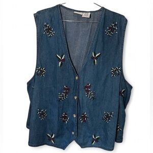 Bobbie Brooks Plus Size Blue Denim Vest
